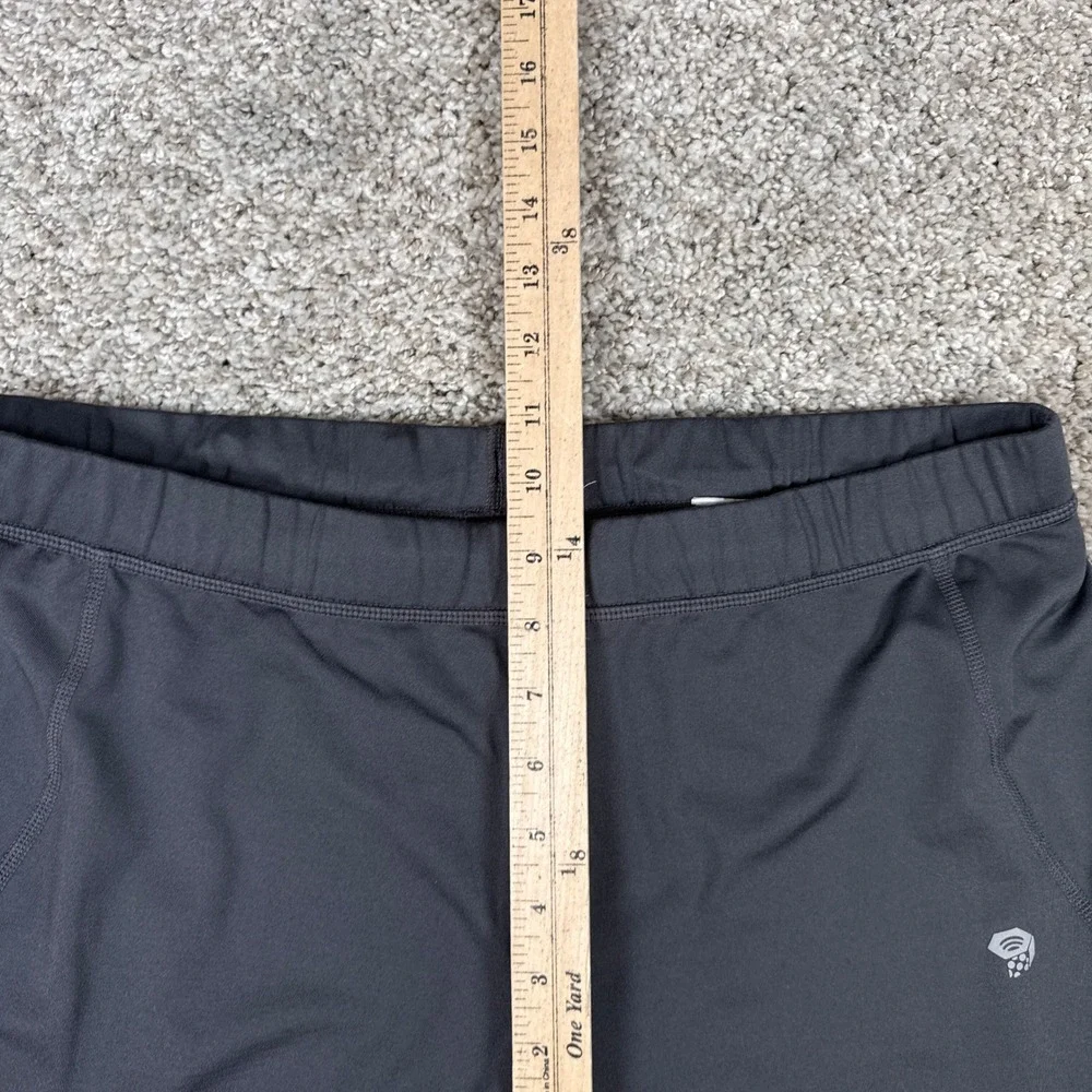 Mountain Hardwear Pants Mens XL Gray Black Reflective Zip Pocket Running Tights